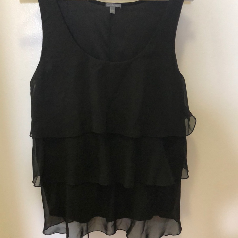 Black flowing blouse